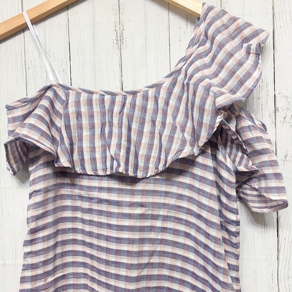 Jessica Simpson Checked Ruffle Top -S - Picture 9 of 9